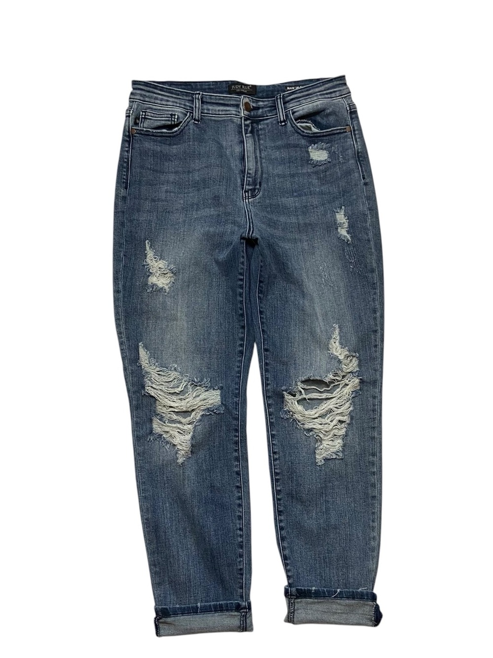 Judy Blue Boyfriend Fit Distressed Jeans 30